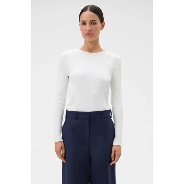 Oroton Eve Fine Rib Tee - Oroton Tops - Australian Heritage Luxury - Shop at Luxury Shoes 