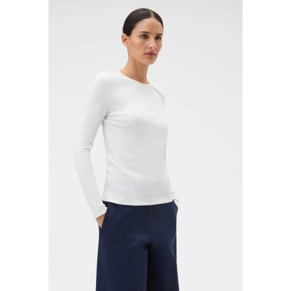 Oroton Eve Fine Rib Tee - Oroton Tops - Australian Heritage Luxury - Shop at Luxury Shoes 