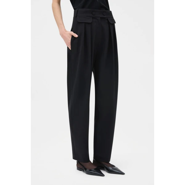 Oroton High Waist Pleat Pant - Oroton Pants - Australian Heritage Luxury - Shop at Luxury Shoes 