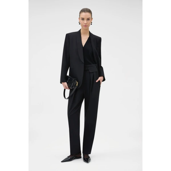 Oroton High Waist Pleat Pant - Oroton Pants - Australian Heritage Luxury - Shop at Luxury Shoes 