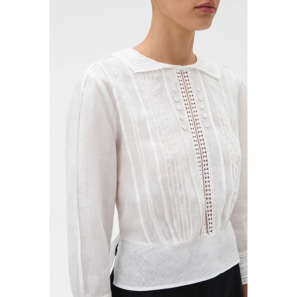 Oroton Lace Detail Blouse - Oroton Tops - Australian Heritage Luxury - Shop at Luxury Shoes 