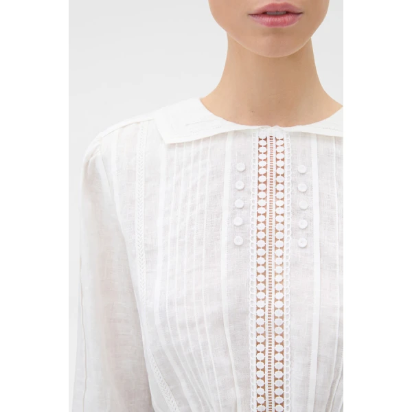 Oroton Lace Detail Blouse - Oroton Tops - Australian Heritage Luxury - Shop at Luxury Shoes 