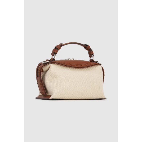 Mica Mini Bowler Canvas Broguing - Image 5