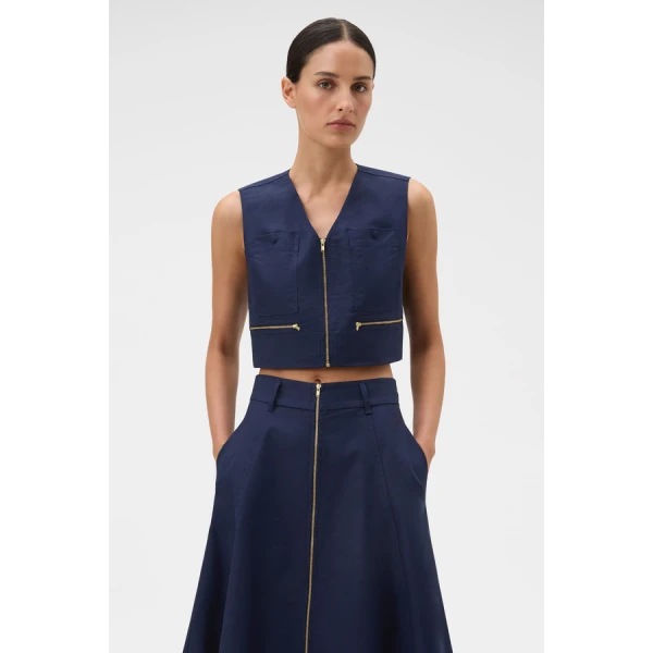 Oroton Pocket Detail Vest - Oroton Tops - Australian Heritage Luxury - Shop at Luxury Shoes 