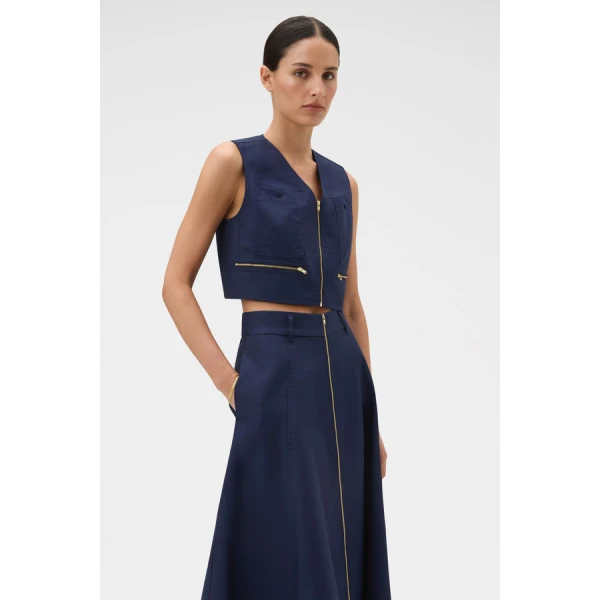 Oroton Pocket Detail Vest - Oroton Tops - Australian Heritage Luxury - Shop at Luxury Shoes 