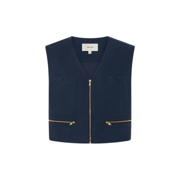 Oroton Pocket Detail Vest - Oroton Tops - Australian Heritage Luxury - Shop at Luxury Shoes 
