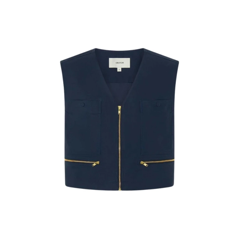 Oroton Pocket Detail Vest - Oroton Tops - Australian Heritage Luxury - Shop at Luxury Shoes 