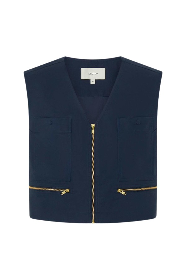 Oroton Pocket Detail Vest - Oroton Tops - Australian Heritage Luxury - Shop at Luxury Shoes 