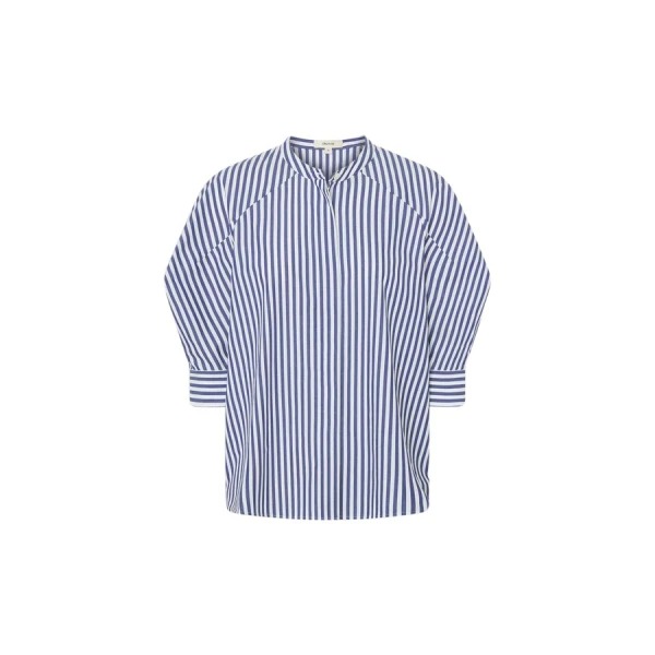 Oroton Sleeve Detail Stripe Shirt - Oroton Tops - Australian Heritage Luxury - Shop at Luxury Shoes 