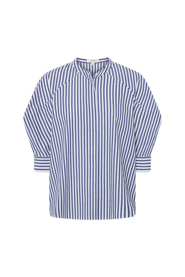 Oroton Sleeve Detail Stripe Shirt - Oroton Tops - Australian Heritage Luxury - Shop at Luxury Shoes 