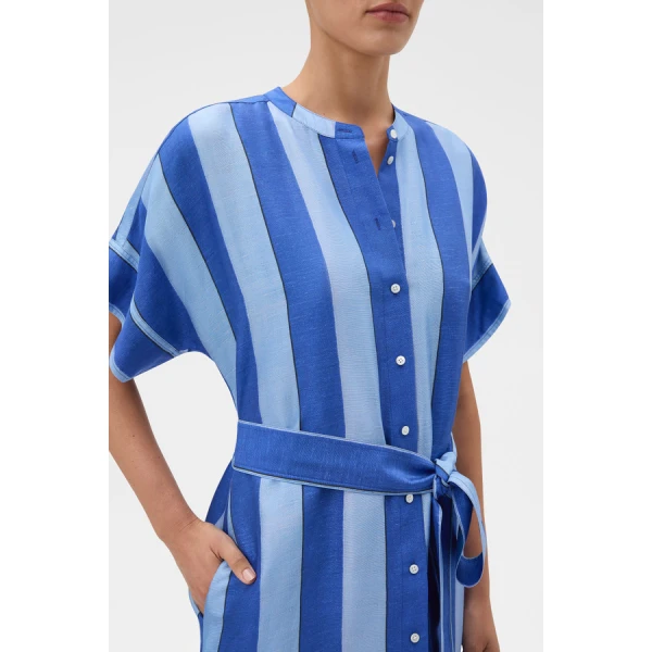 Oroton Slub Silk Stripe Column Dress - Oroton Dresses - Australian Heritage Luxury - Shop at Luxury Shoes 