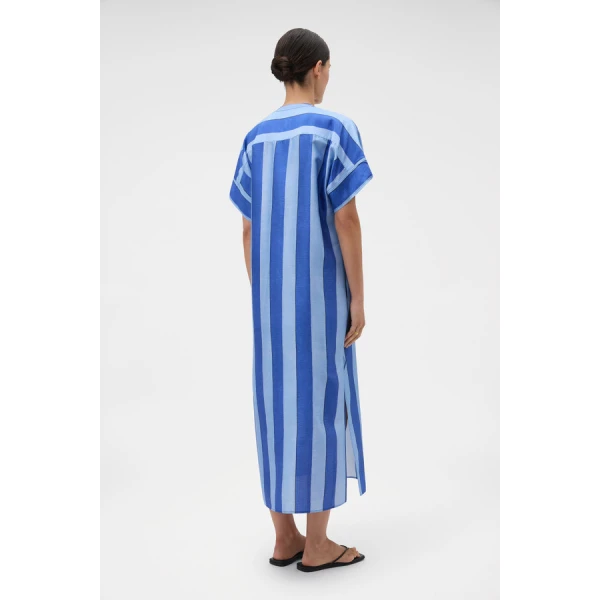 Oroton Slub Silk Stripe Column Dress - Oroton Dresses - Australian Heritage Luxury - Shop at Luxury Shoes 