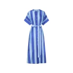 Oroton Slub Silk Stripe Column Dress - Oroton Dresses - Australian Heritage Luxury - Shop at Luxury Shoes 