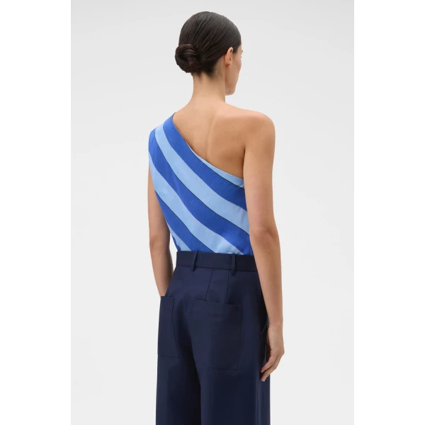 Oroton Slub Silk Stripe Top - Oroton Tops - Australian Heritage Luxury - Shop at Luxury Shoes 