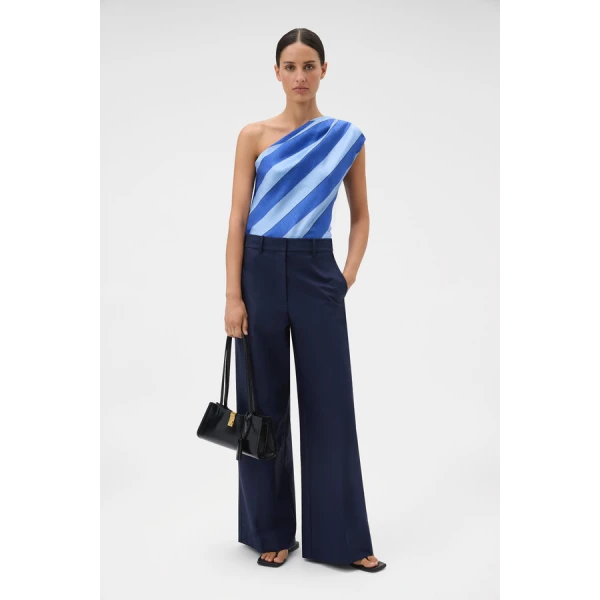 Oroton Slub Silk Stripe Top - Oroton Tops - Australian Heritage Luxury - Shop at Luxury Shoes 