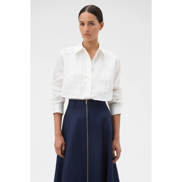 Oroton Stitch Detail Shirt - Oroton Tops - Australian Heritage Luxury - Shop at Luxury Shoes 