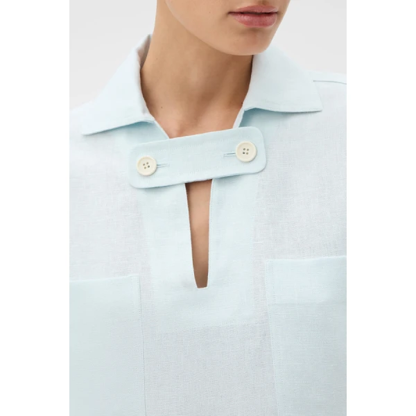 Oroton Tab Detail Tunic - Oroton Tops - Australian Heritage Luxury - Shop at Luxury Shoes 