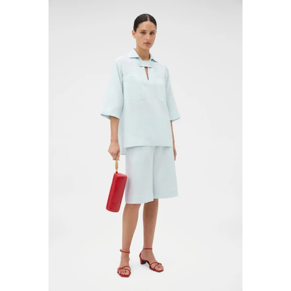 Oroton Tab Detail Tunic - Oroton Tops - Australian Heritage Luxury - Shop at Luxury Shoes 