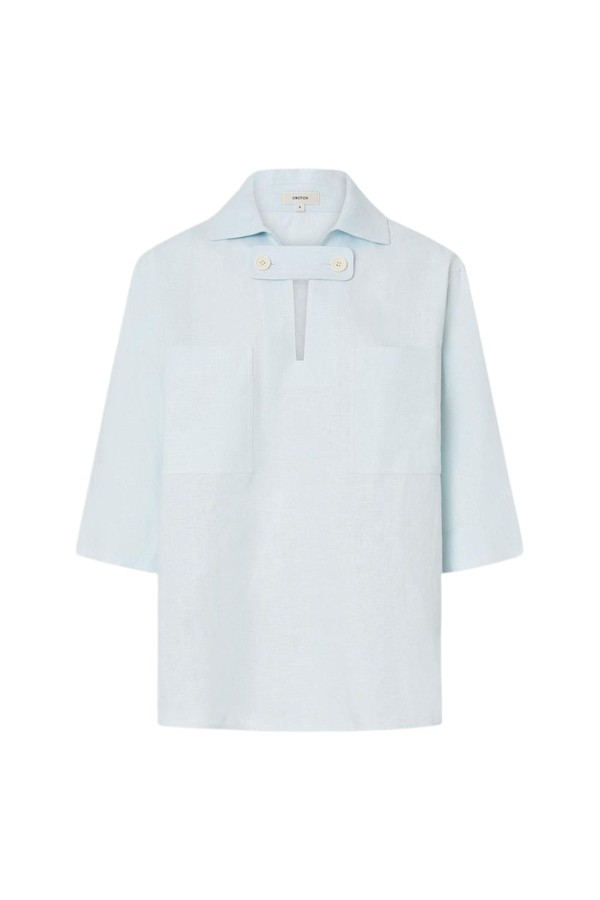 Oroton Tab Detail Tunic - Oroton Tops - Australian Heritage Luxury - Shop at Luxury Shoes 