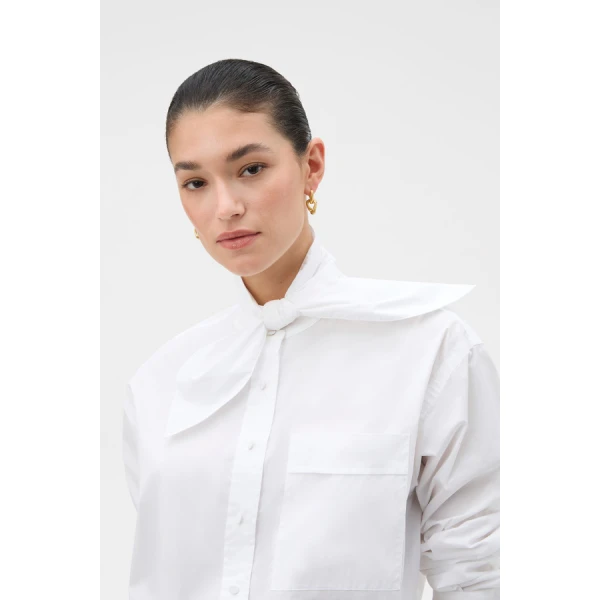 Oroton Tie Neck Shirt - Oroton Tops - Australian Heritage Luxury - Shop at Luxury Shoes 
