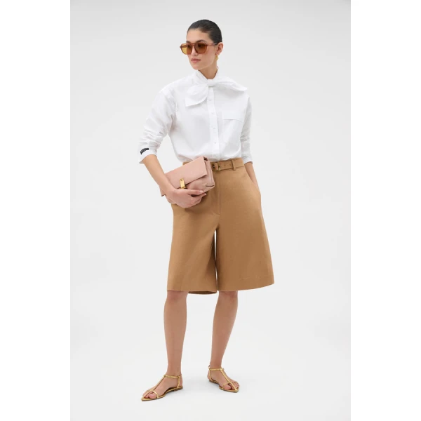 Oroton Tie Neck Shirt - Oroton Tops - Australian Heritage Luxury - Shop at Luxury Shoes 