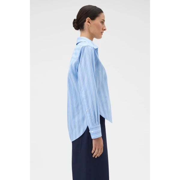 Oroton Yarn Dye Stripe Zip Shirt - Oroton Tops - Australian Heritage Luxury - Shop at Luxury Shoes 