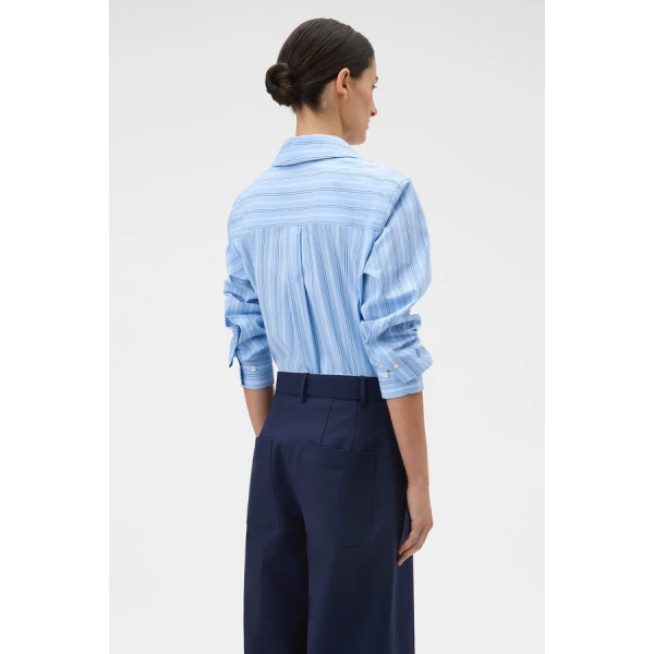 Oroton Yarn Dye Stripe Zip Shirt - Oroton Tops - Australian Heritage Luxury - Shop at Luxury Shoes 