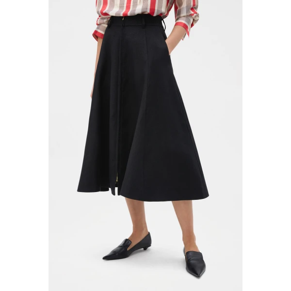 Oroton Zip Midi Skirt - Oroton Skirts - Australian Heritage Luxury - Shop at Luxury Shoes 