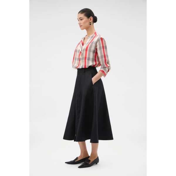 Oroton Zip Midi Skirt - Oroton Skirts - Australian Heritage Luxury - Shop at Luxury Shoes 