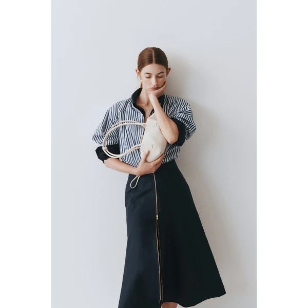 Oroton Zip Midi Skirt - Oroton Skirts - Australian Heritage Luxury - Shop at Luxury Shoes 