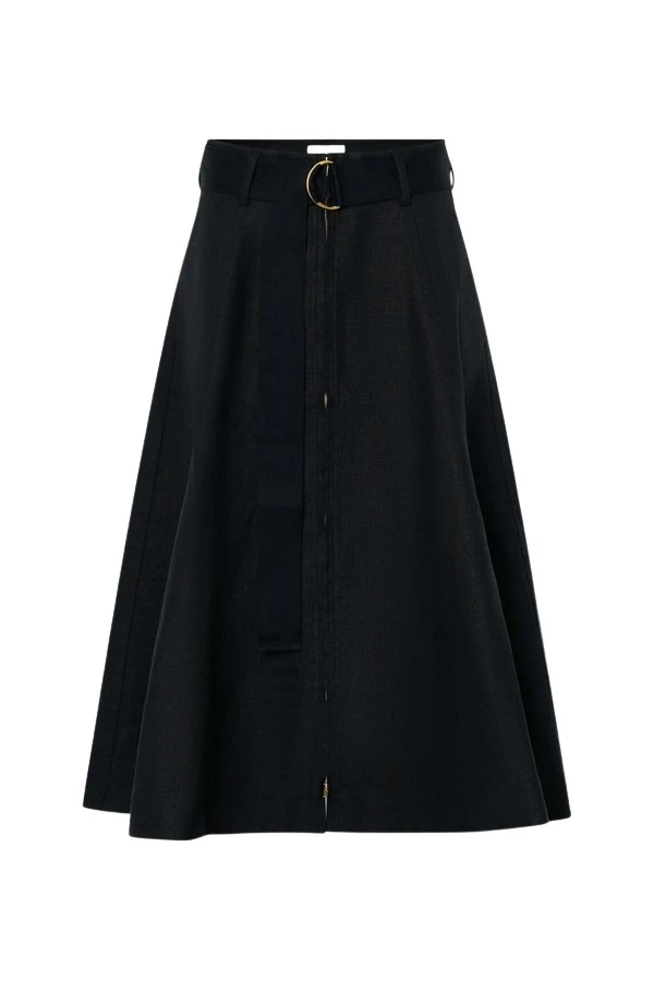 Oroton-Zip-Midi-Skirt-838502_nobg Oroton Zip Midi Skirt - Oroton Skirts - Australian Heritage Luxury - Shop at Luxury Shoes