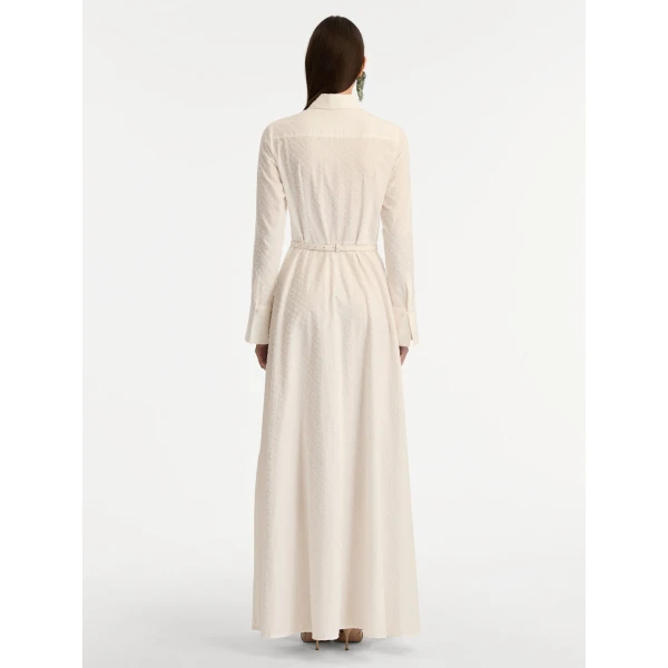 Oscar de la Renta Oscar Chain-Link Cotton Poplin Caftan - Oscar de la Renta Dresses - American Couture - Shop at Luxury Shoes 