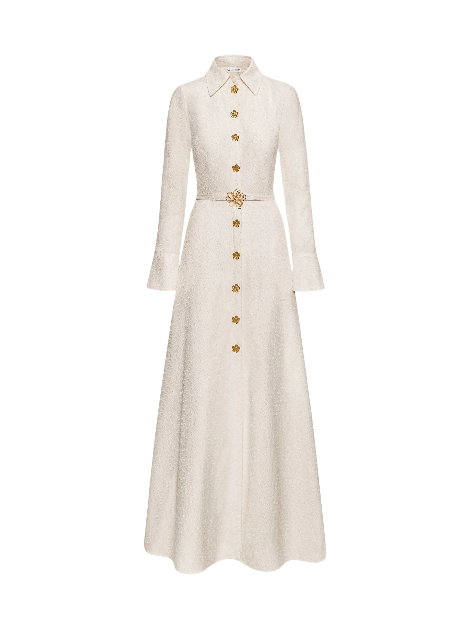 Oscar-Chain-Link-Cotton-Poplin-Caftan-Oscar-de-la-Renta-Dresses50376_nobg Oscar de la Renta Oscar Chain-Link Cotton Poplin Caftan - Oscar de la Renta Dresses - American Couture - Shop at Luxury Shoes