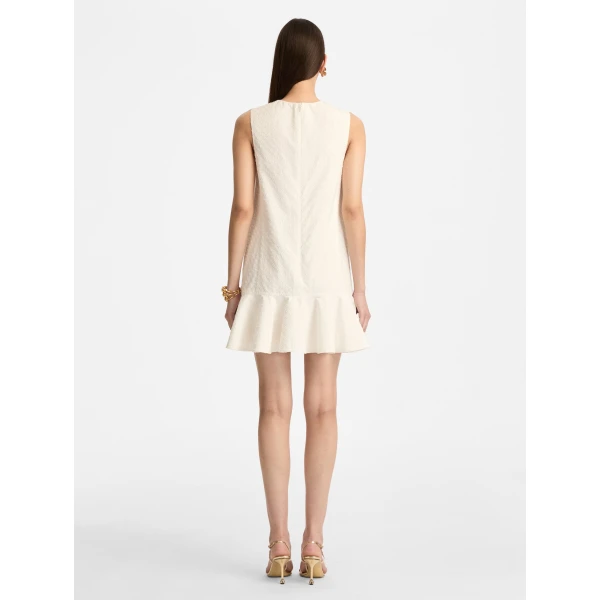 Oscar de la Renta Oscar Chain-Link Cotton Poplin Dress - Oscar de la Renta Dresses - American Couture - Shop at Luxury Shoes 