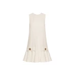 Oscar de la Renta Oscar Chain-Link Cotton Poplin Dress - Oscar de la Renta Dresses - American Couture - Shop at Luxury Shoes 