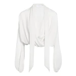 Giambattista Valli Oversize Ivory Self-Tie Neck Silk Blouse - Giambattista Valli Tops - Romantic Couture - Shop at Luxury Shoes 