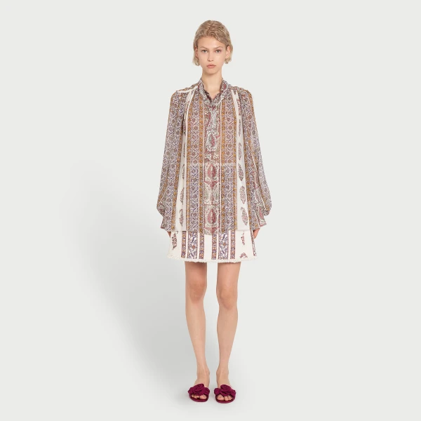 Giambattista Valli Oversize Paisley Silk Blouse - Giambattista Valli Tops - Romantic Couture - Shop at Luxury Shoes 