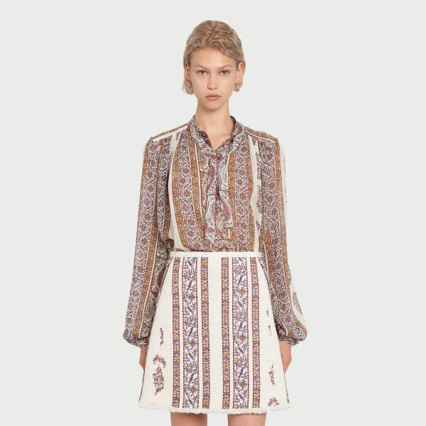 Giambattista Valli Oversize Paisley Silk Blouse - Giambattista Valli Tops - Romantic Couture - Shop at Luxury Shoes 