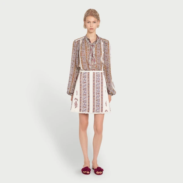 Giambattista Valli Oversize Paisley Silk Blouse - Giambattista Valli Tops - Romantic Couture - Shop at Luxury Shoes 