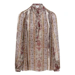 Giambattista Valli Oversize Paisley Silk Blouse - Giambattista Valli Tops - Romantic Couture - Shop at Luxury Shoes 