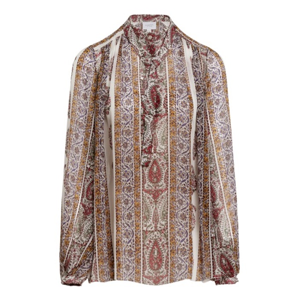 Giambattista Valli Oversize Paisley Silk Blouse - Giambattista Valli Tops - Romantic Couture - Shop at Luxury Shoes 