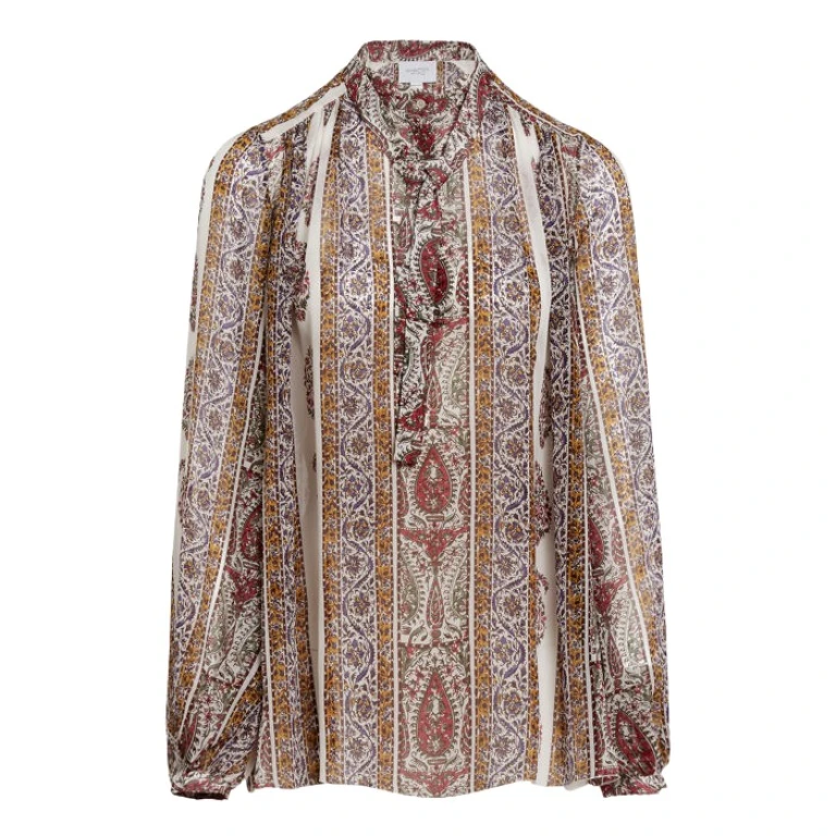 Giambattista Valli Oversize Paisley Silk Blouse - Giambattista Valli Tops - Romantic Couture - Shop at Luxury Shoes 