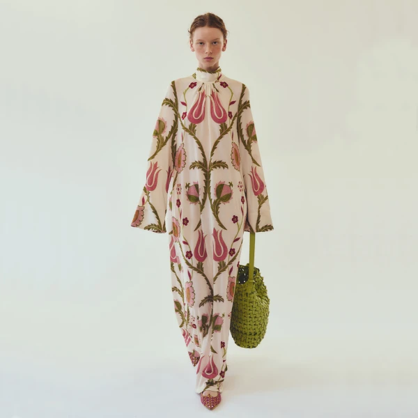 Giambattista Valli Oversize Suzani Tribute Kaftan - Giambattista Valli Dresses - Romantic Couture - Shop at Luxury Shoes 