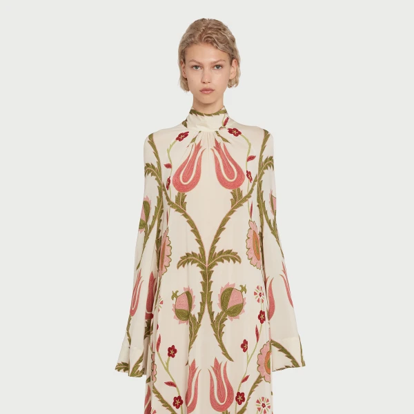 Giambattista Valli Oversize Suzani Tribute Kaftan - Giambattista Valli Dresses - Romantic Couture - Shop at Luxury Shoes 