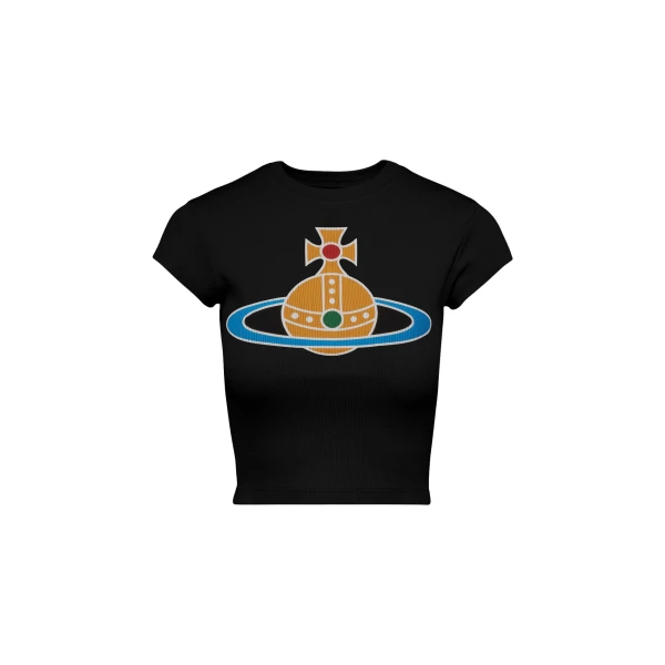 Vivienne Westwood Oversized Orb Baby Peru T-shirt - Vivienne Westwood Tops - Punk Luxury - Shop at Luxury Shoes 