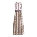 Giambattista Valli Paisley Midi Dress In Two Fabrics - Giambattista Valli Dresses - Romantic Couture - Shop at Luxury Shoes 