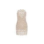Oscar de la Renta Pearl Embroidered Scallop Dress - Oscar de la Renta Dresses - American Couture - Shop at Luxury Shoes 