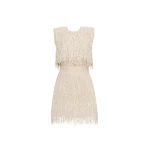 Oscar de la Renta Pearl Fringe Cocktail Dress - Oscar de la Renta Dresses - American Couture - Shop at Luxury Shoes 