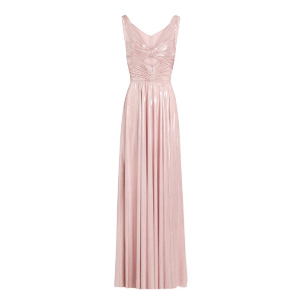 Giambattista Valli Pink Dress In Liquid Jersey With Crossover Draping - Giambattista Valli Dresses - Romantic Couture - Shop at Luxury Shoes 