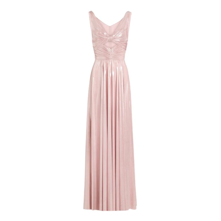 Giambattista Valli Pink Dress In Liquid Jersey With Crossover Draping - Giambattista Valli Dresses - Romantic Couture - Shop at Luxury Shoes 